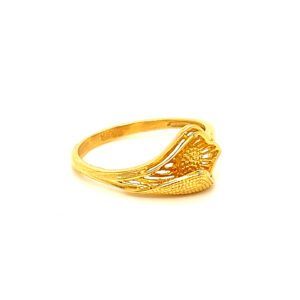 22k Gold Plain Arty Accents Ring