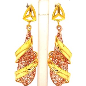 Alluring Long Gold Earrings