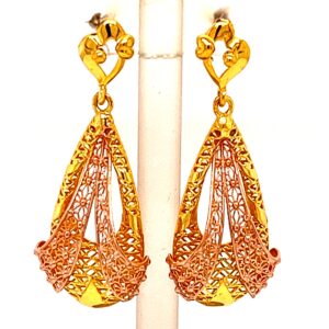 Golden Fountain Long gold Earrings