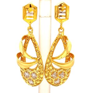 Modha Gold Long Earrings