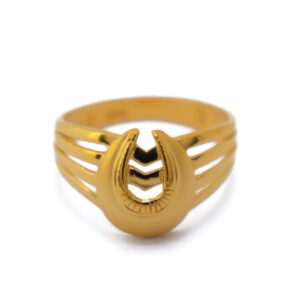 22K Gold Plain Horse Shoe Ring