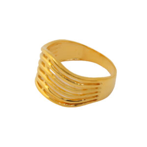 22k Gold Plain Six Line Ring