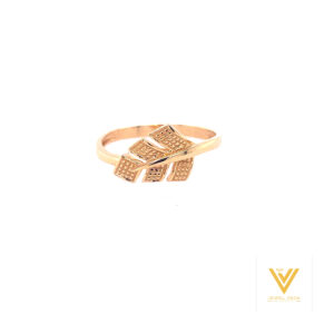 22k Gold Plain Leaf Ring