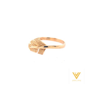22k Gold Plain Leaf Ring