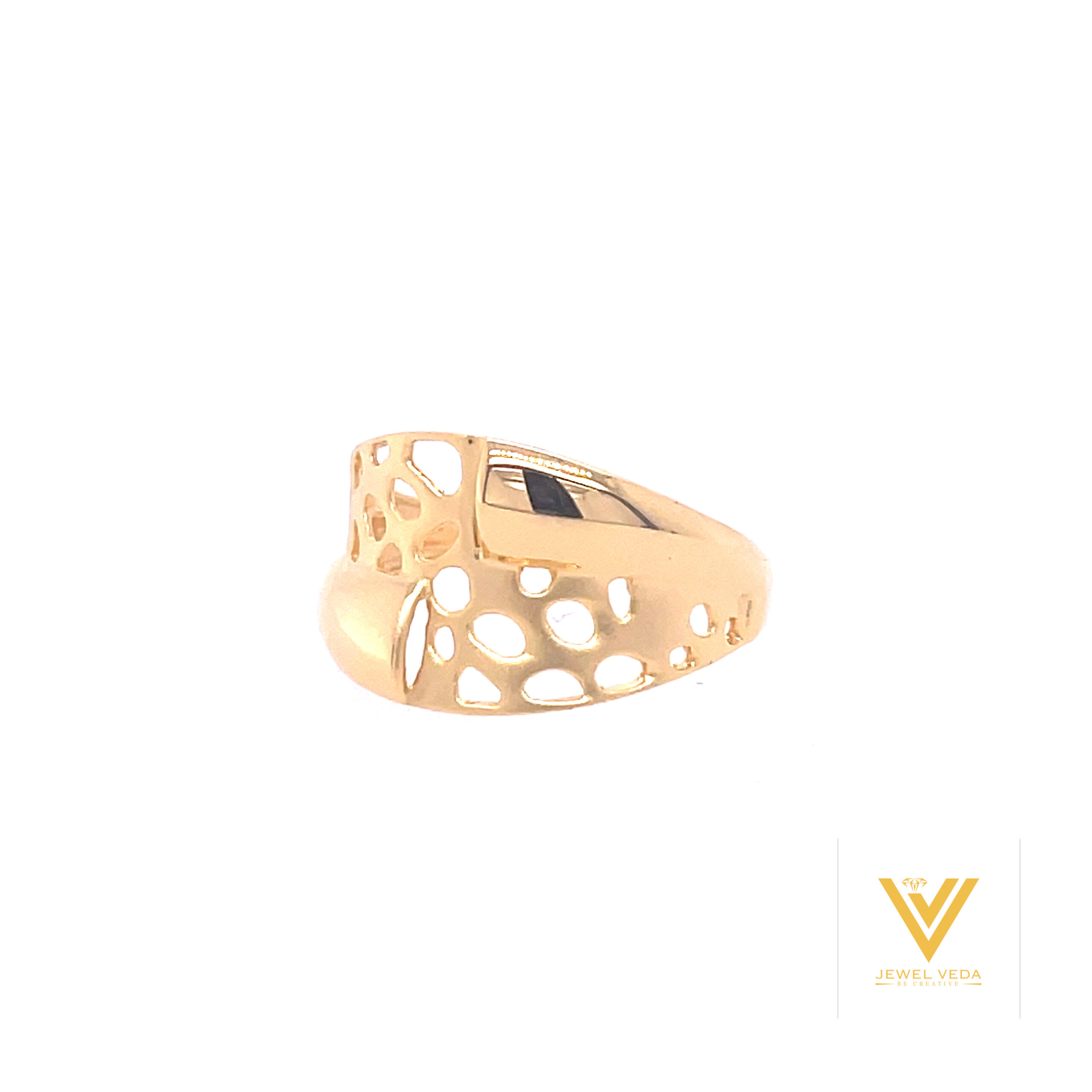 22k Gold Plain Art Deco Ring - Image 2