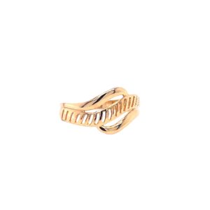 22k Gold Plain Ladder Ring