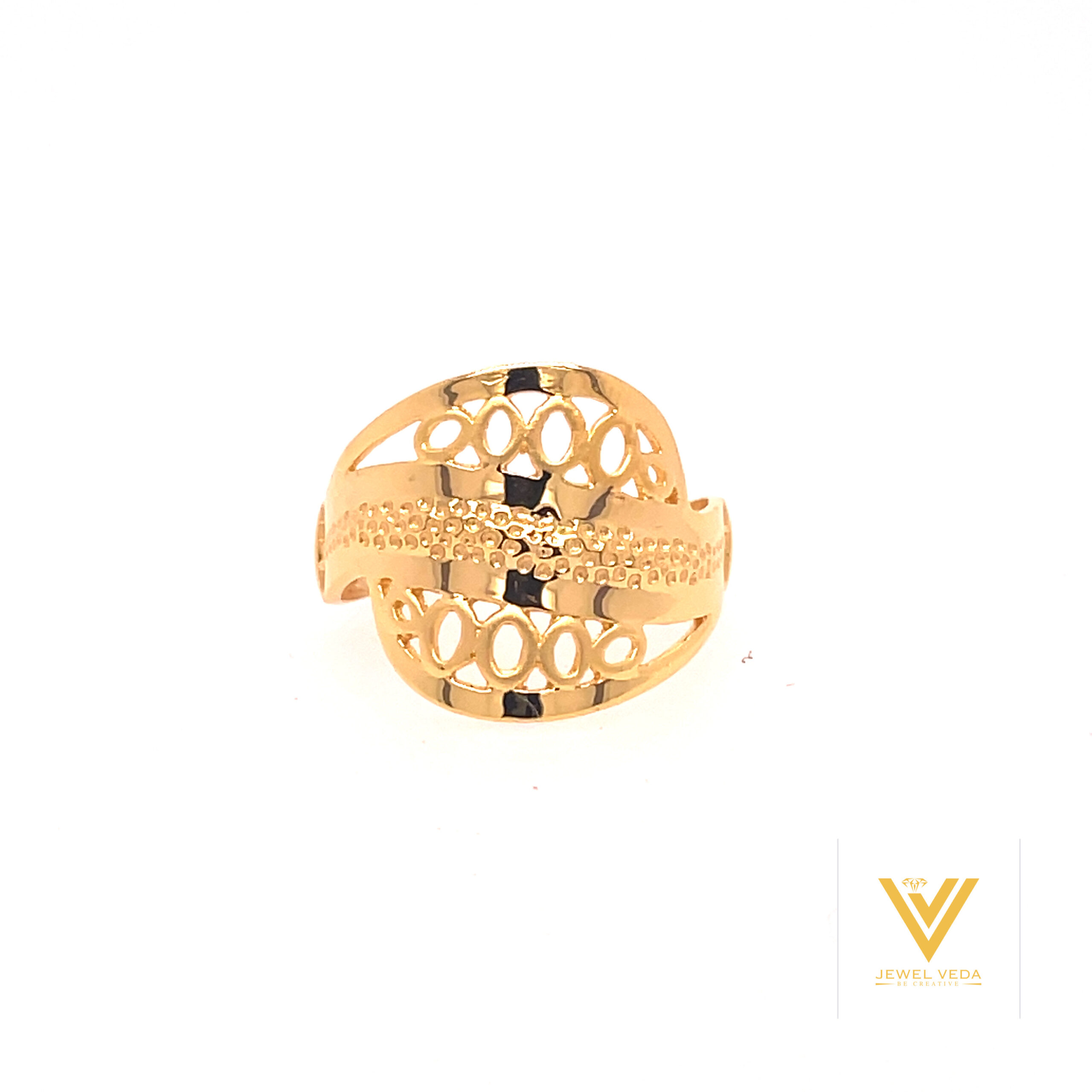 22k Gold Plain Classic Twist Ring - Image 3