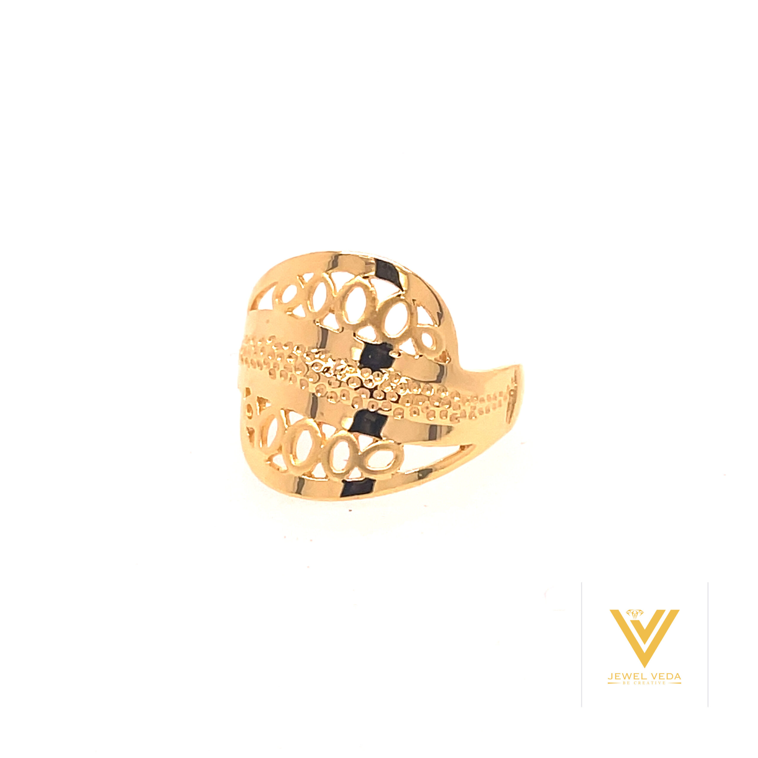 22k Gold Plain Classic Twist Ring - Image 2