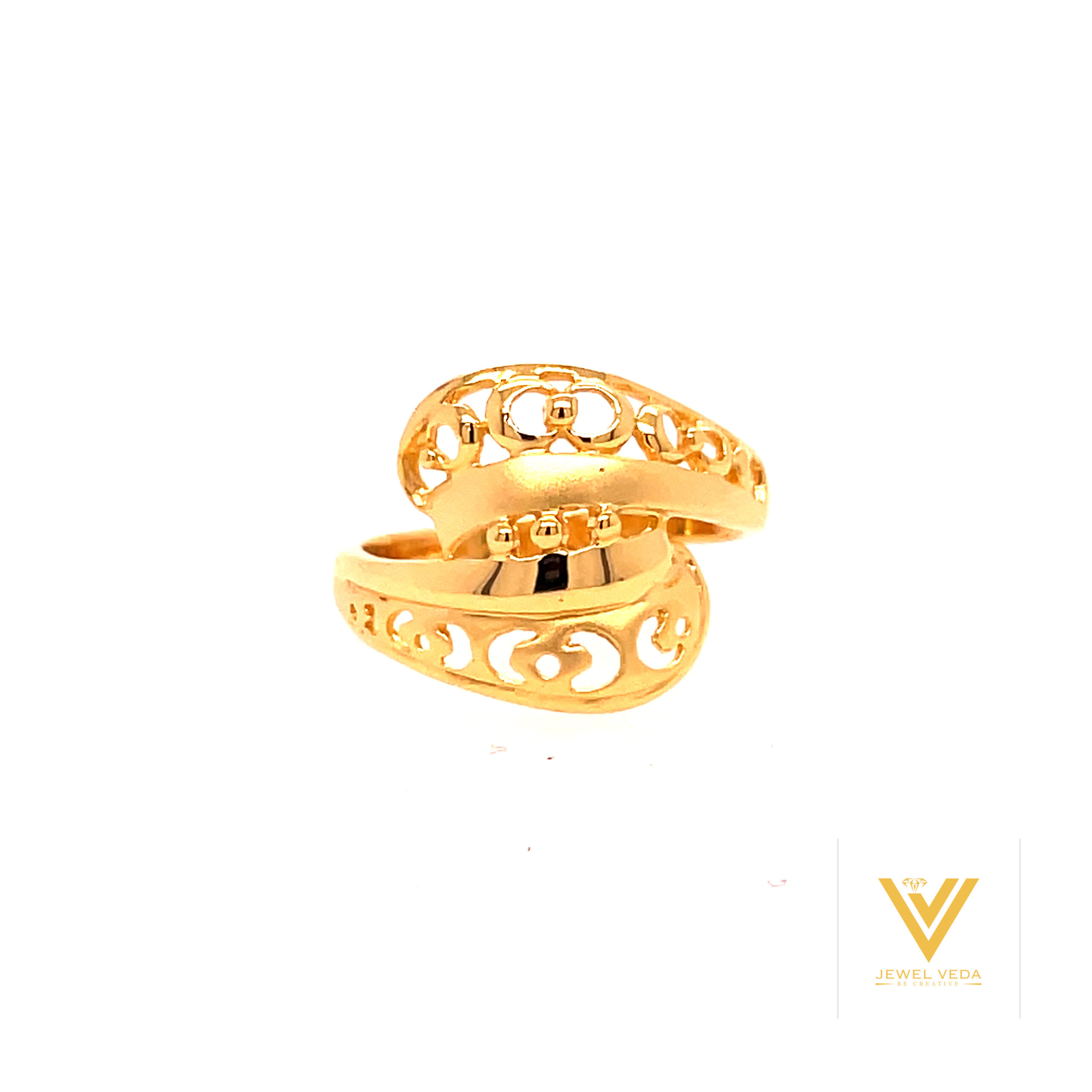 22k Gold Plain Sunshine Ring - Image 3