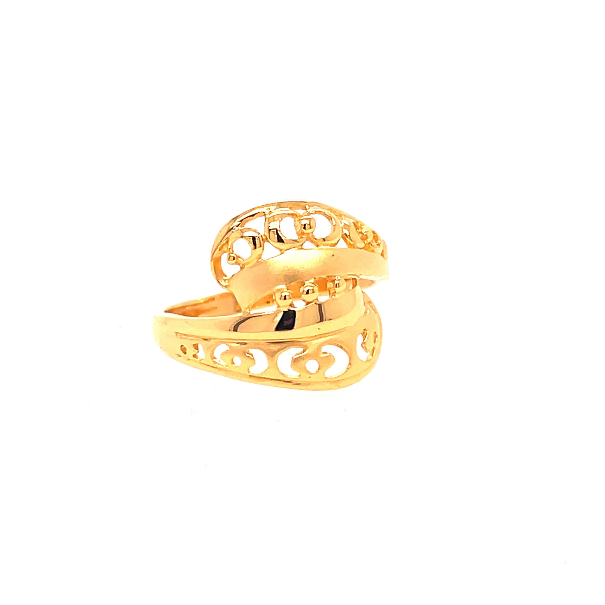 22k Gold Plain Sunshine Ring