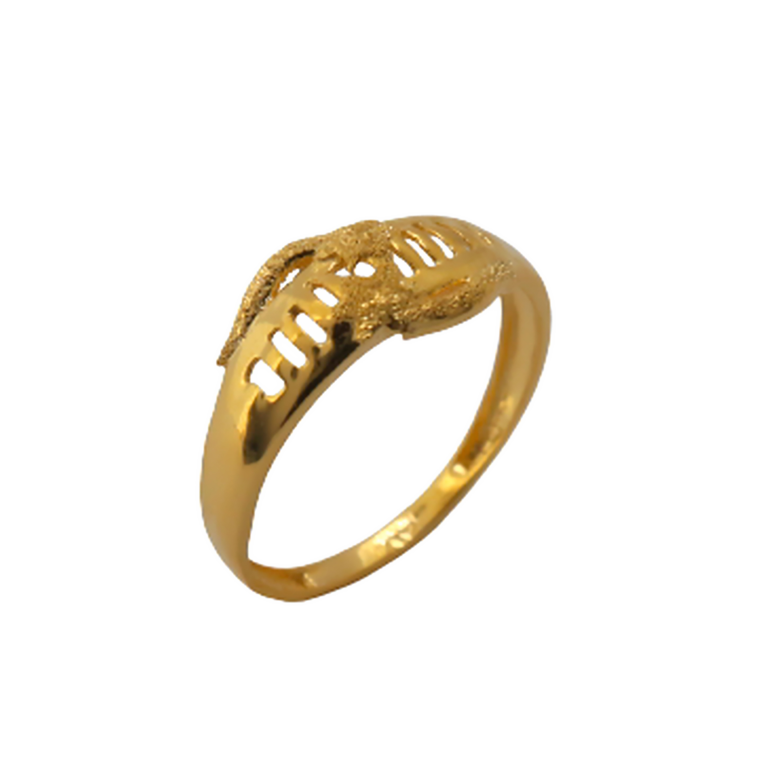 22k Gold Plain Ladder Ring - Image 2