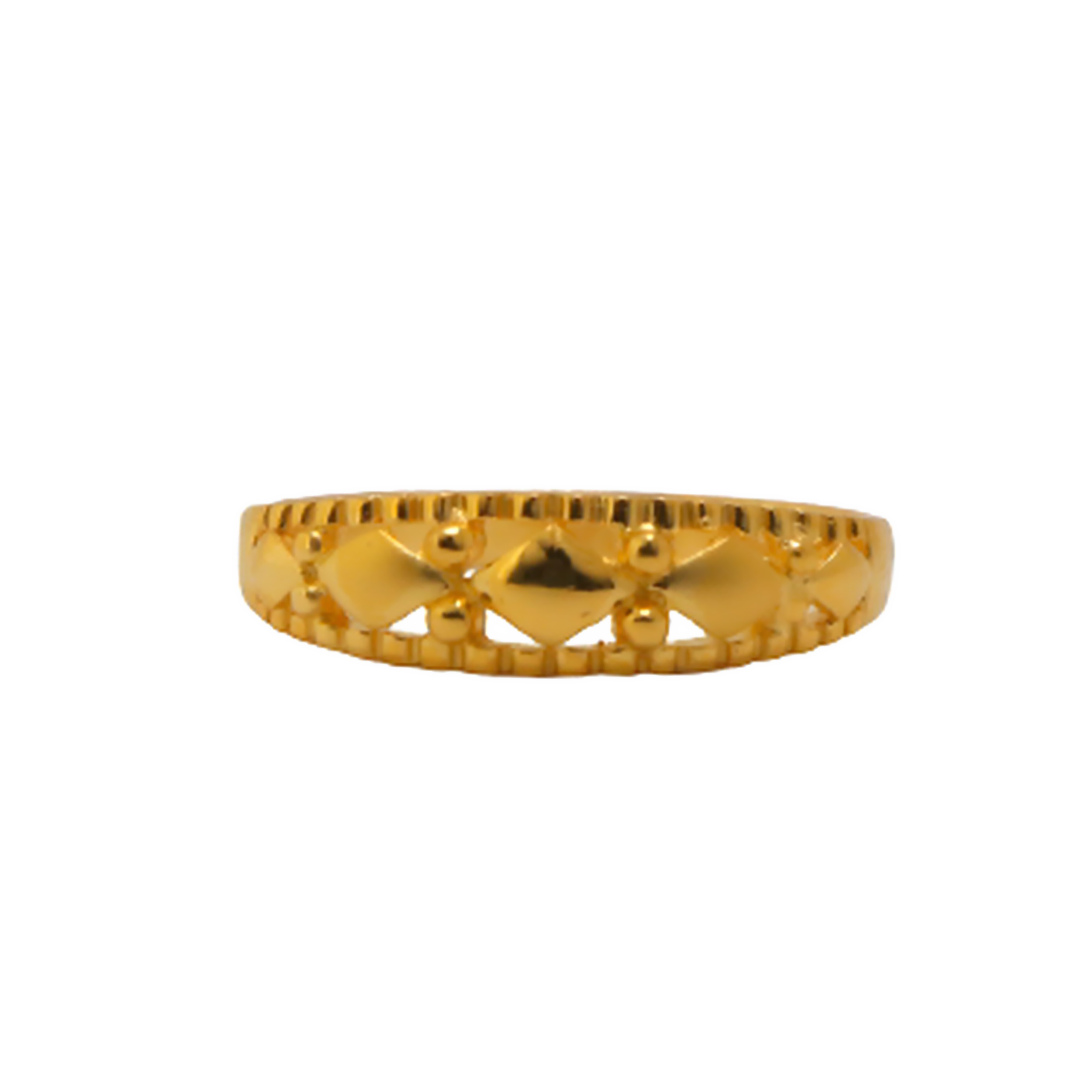 22k Gold Plain Bar Code Ring - Image 3