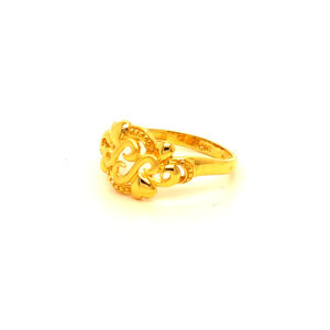 22k Gold Plain Golden Glow Ring