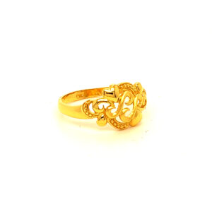 22k Gold Plain Golden Glow Ring