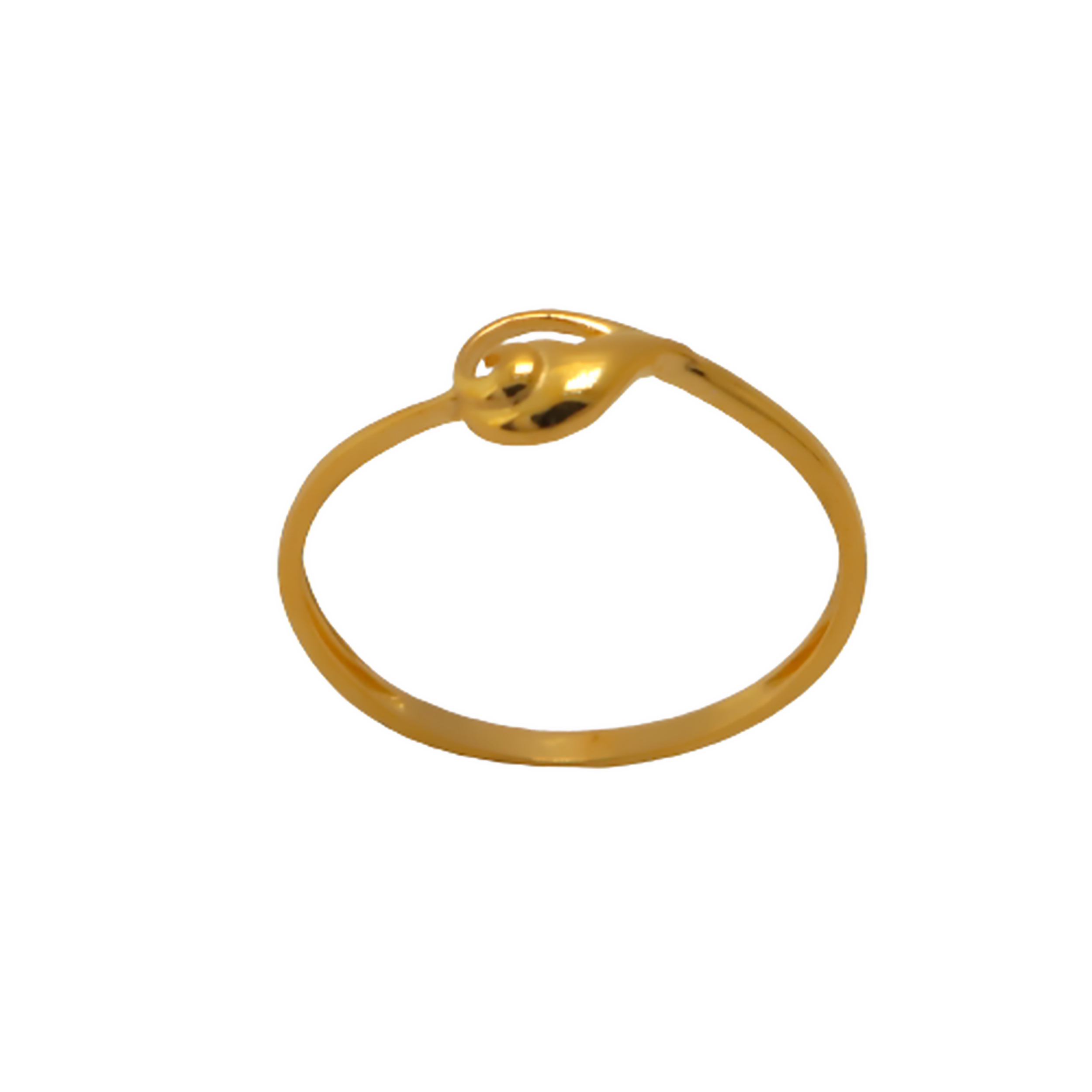22k Gold Plain Simple Ring - Image 3