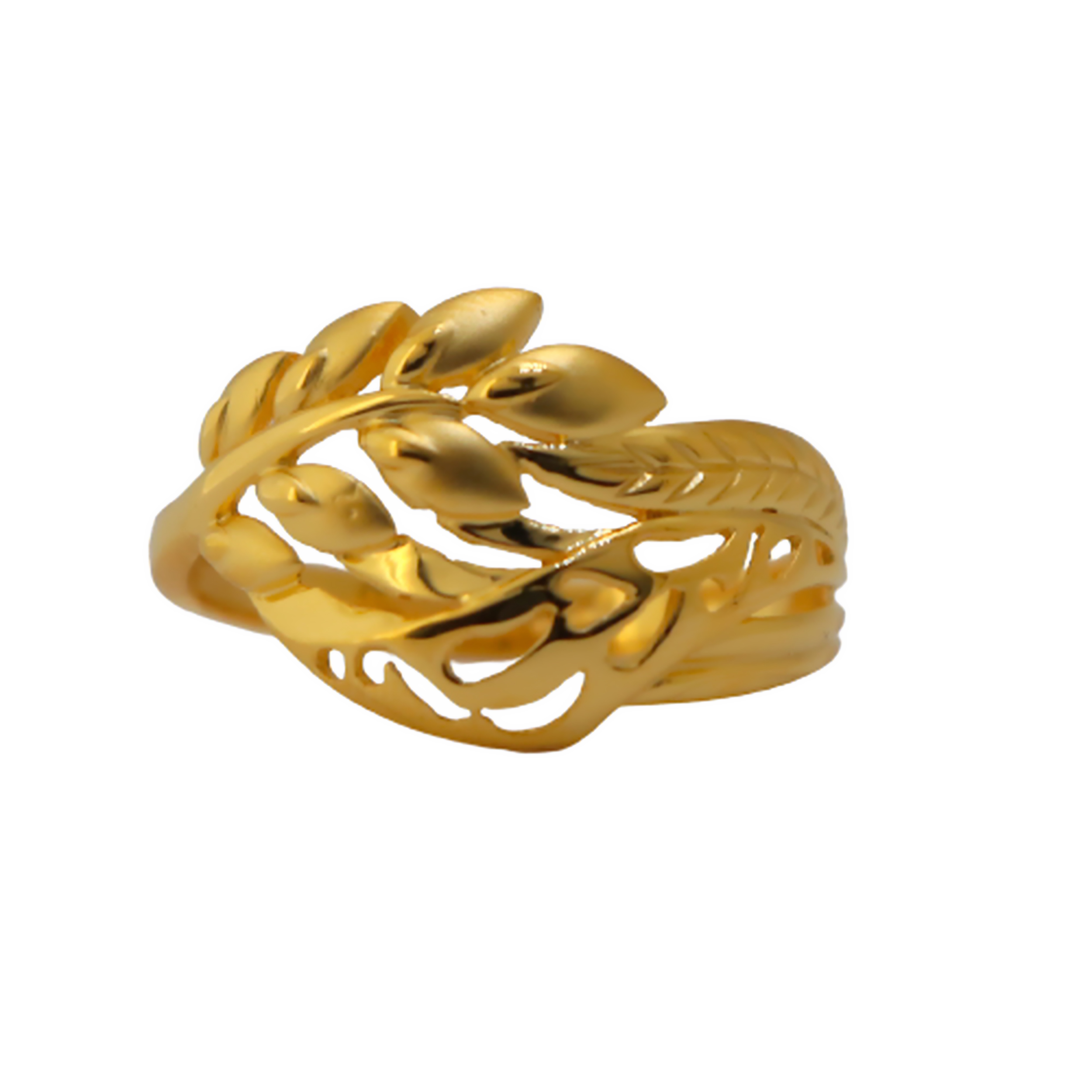22k Gold Plain Blossom Lush Ring - Image 2