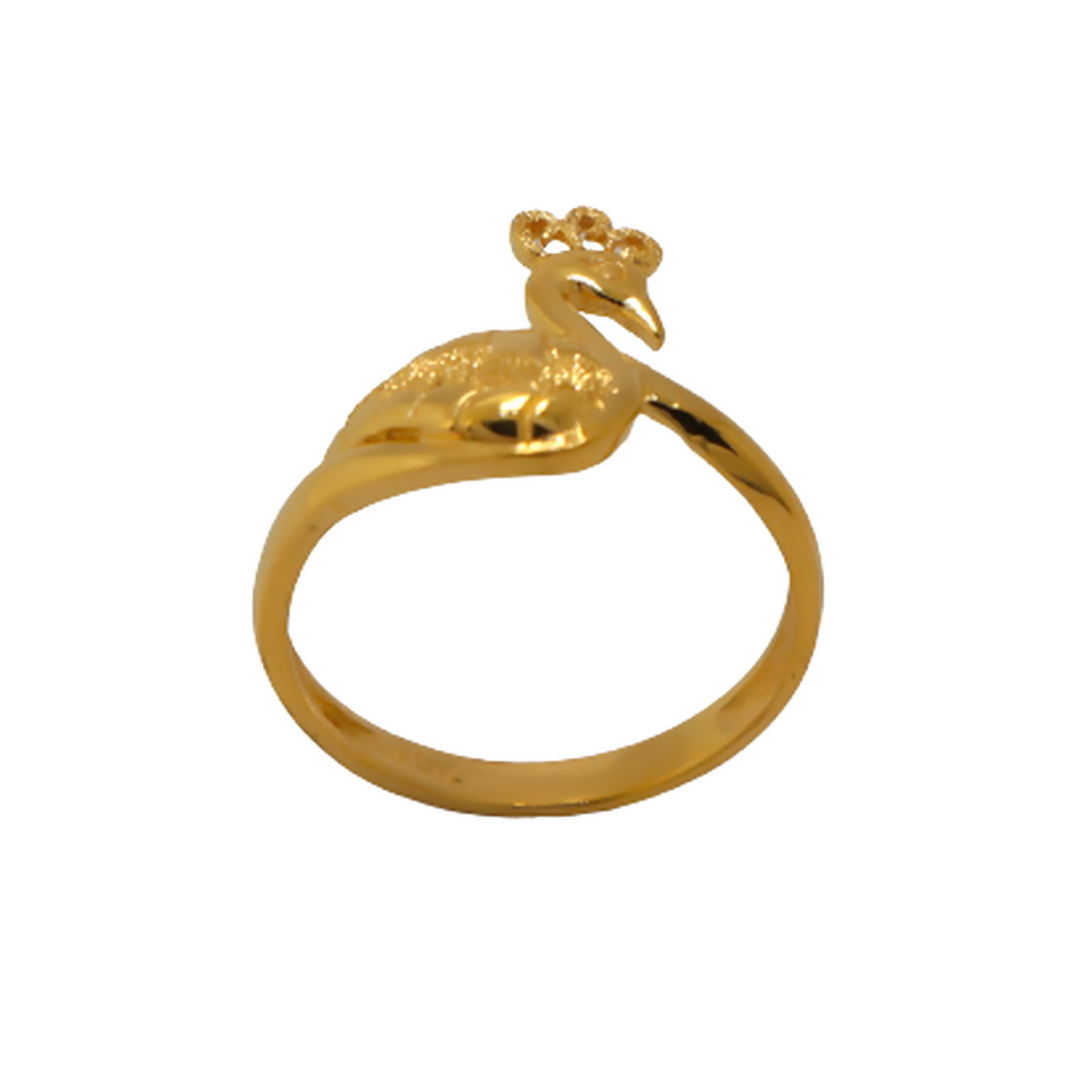 22k Gold Plain Peacock Ring - Image 3