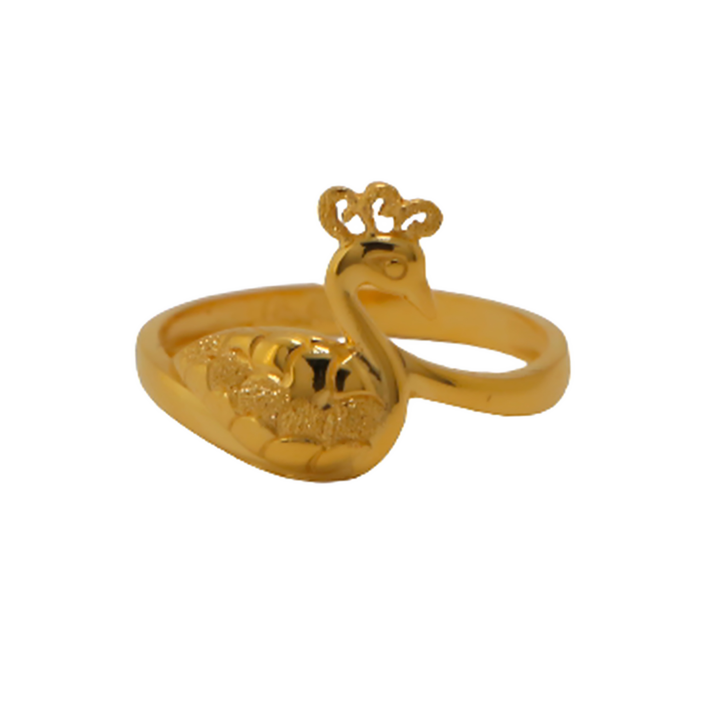 22k Gold Plain Peacock Ring - Image 2