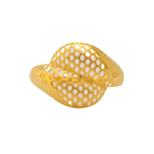 22k Gold Plain Jaali Ring