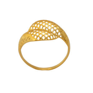 22k Gold Plain Jaali Ring