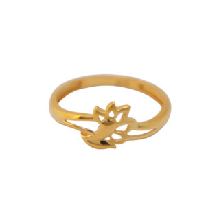 22k Gold Plain Shimmer Ring