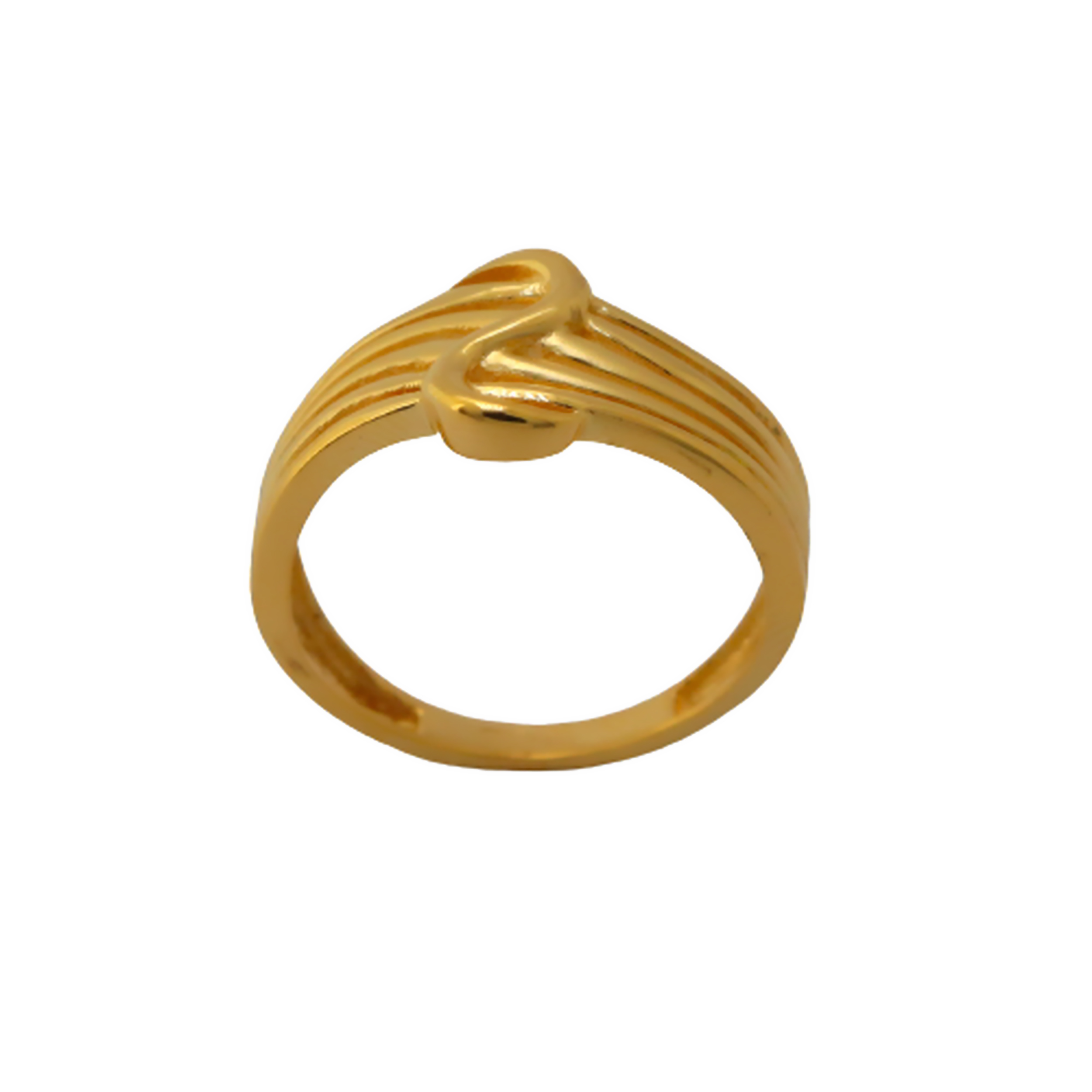 22k Gold Plain Evergreen Ring - Image 3