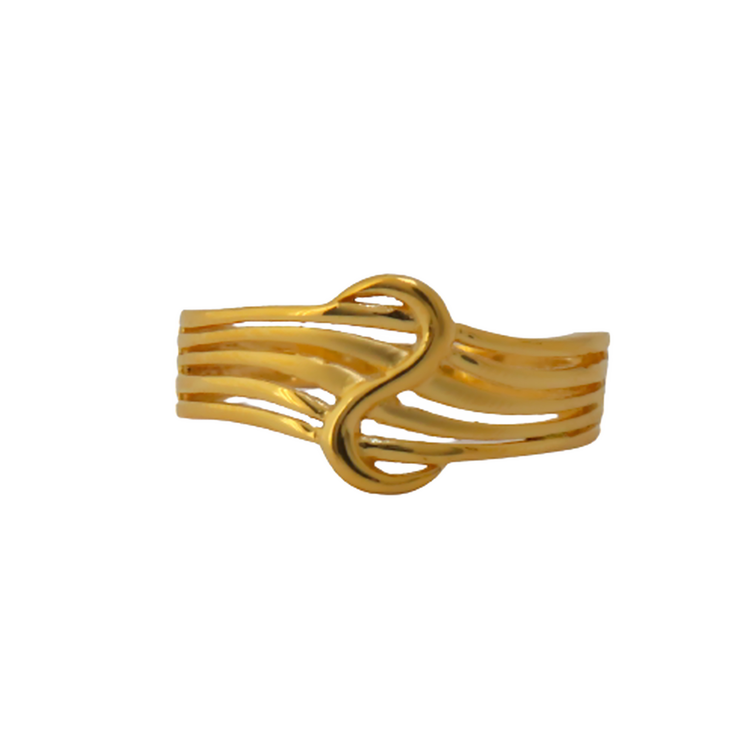 22k Gold Plain Evergreen Ring - Image 2