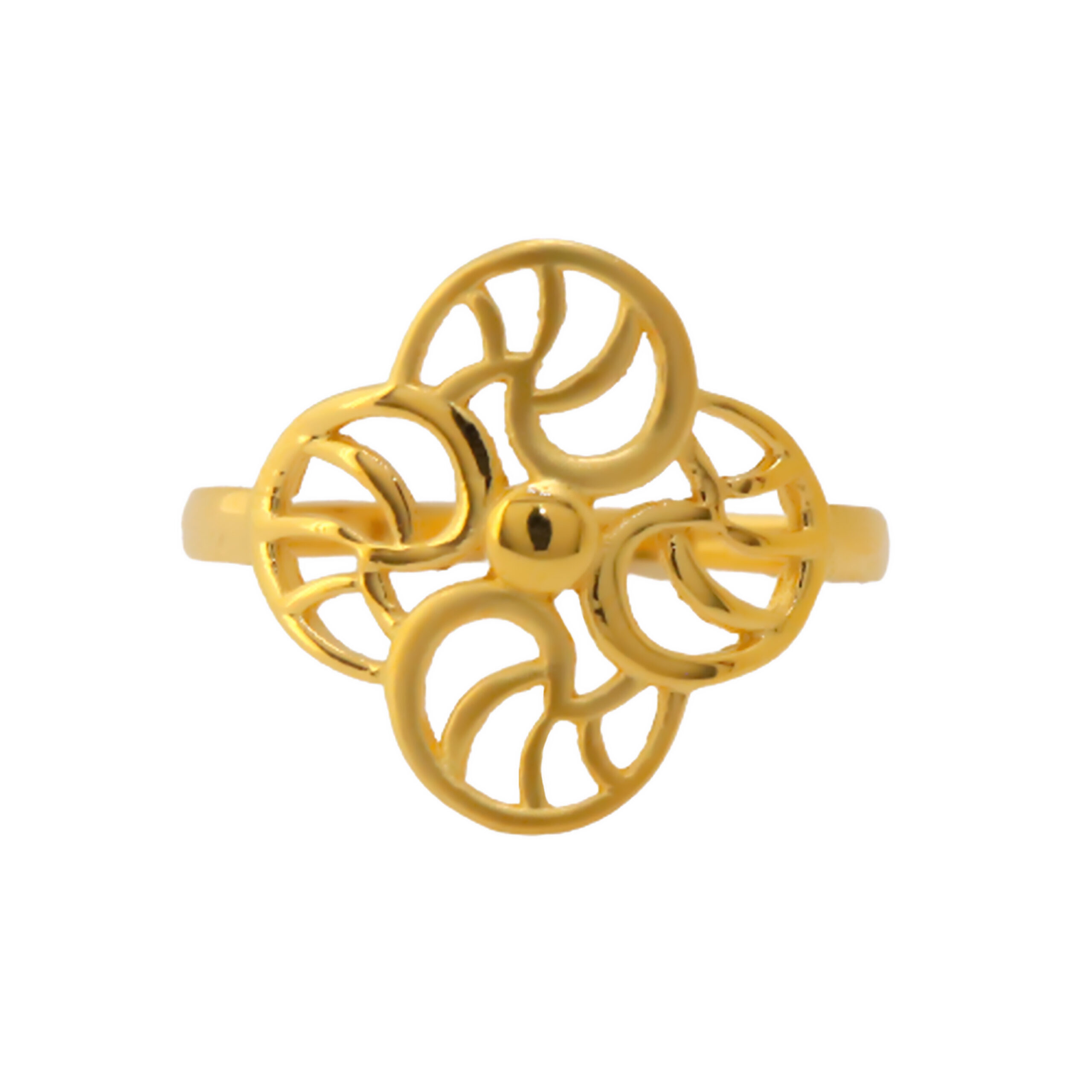 22k Gold Plain Sunshine Ring - Image 2