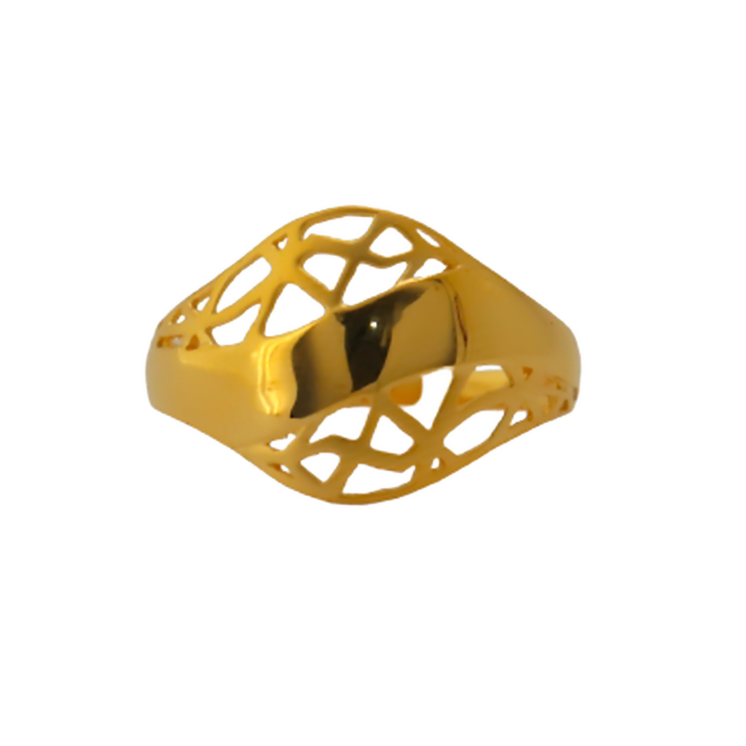 22k Gold Plain Graceful Ring - Image 3
