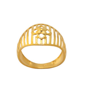 22k Gold Plain Net Twirl Ring