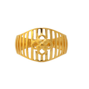 22k Gold Plain Net Twirl Ring