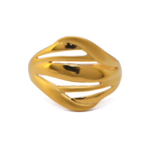 22k Gold Plain Dazzle Ring
