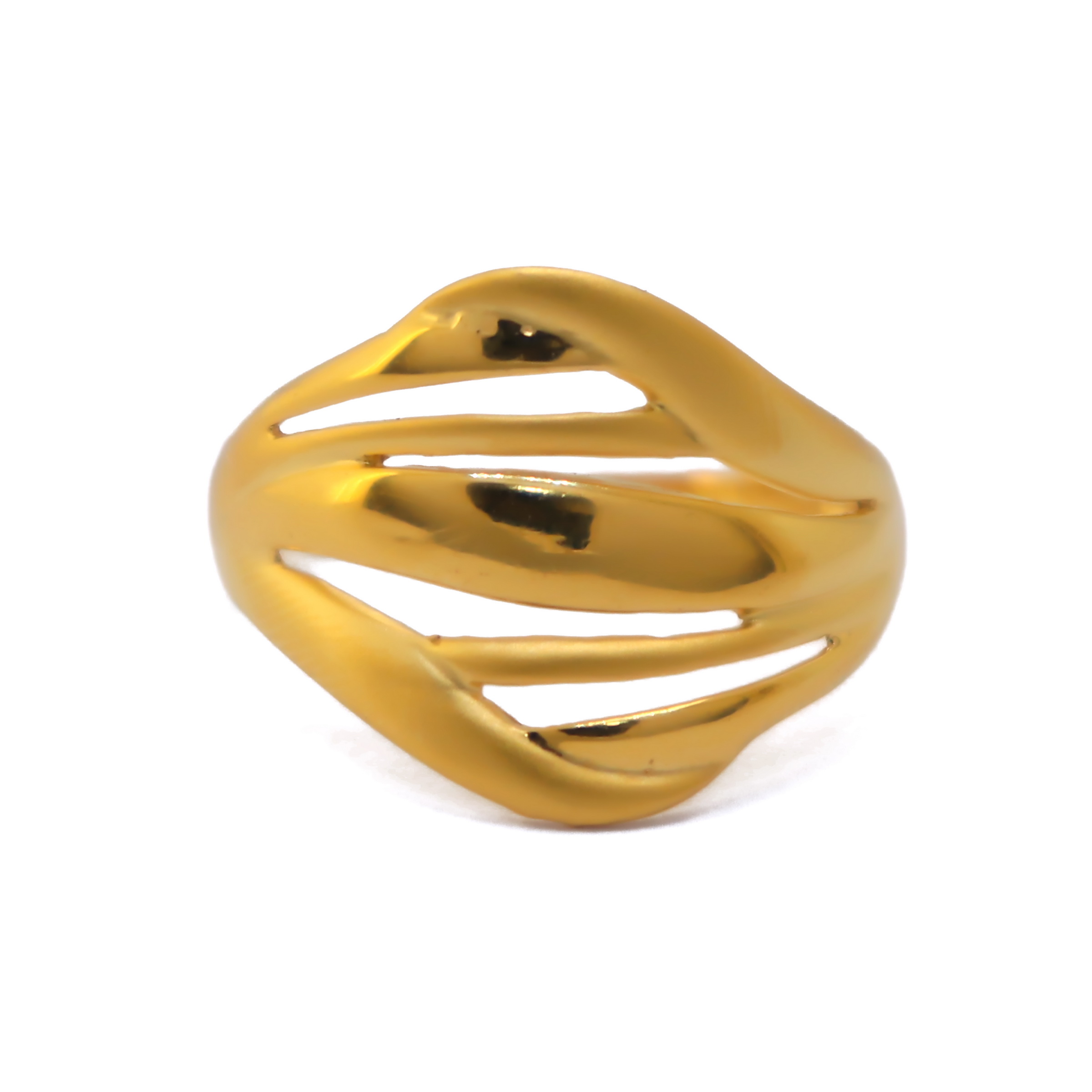 22k Gold Plain Dazzle Ring - Image 2