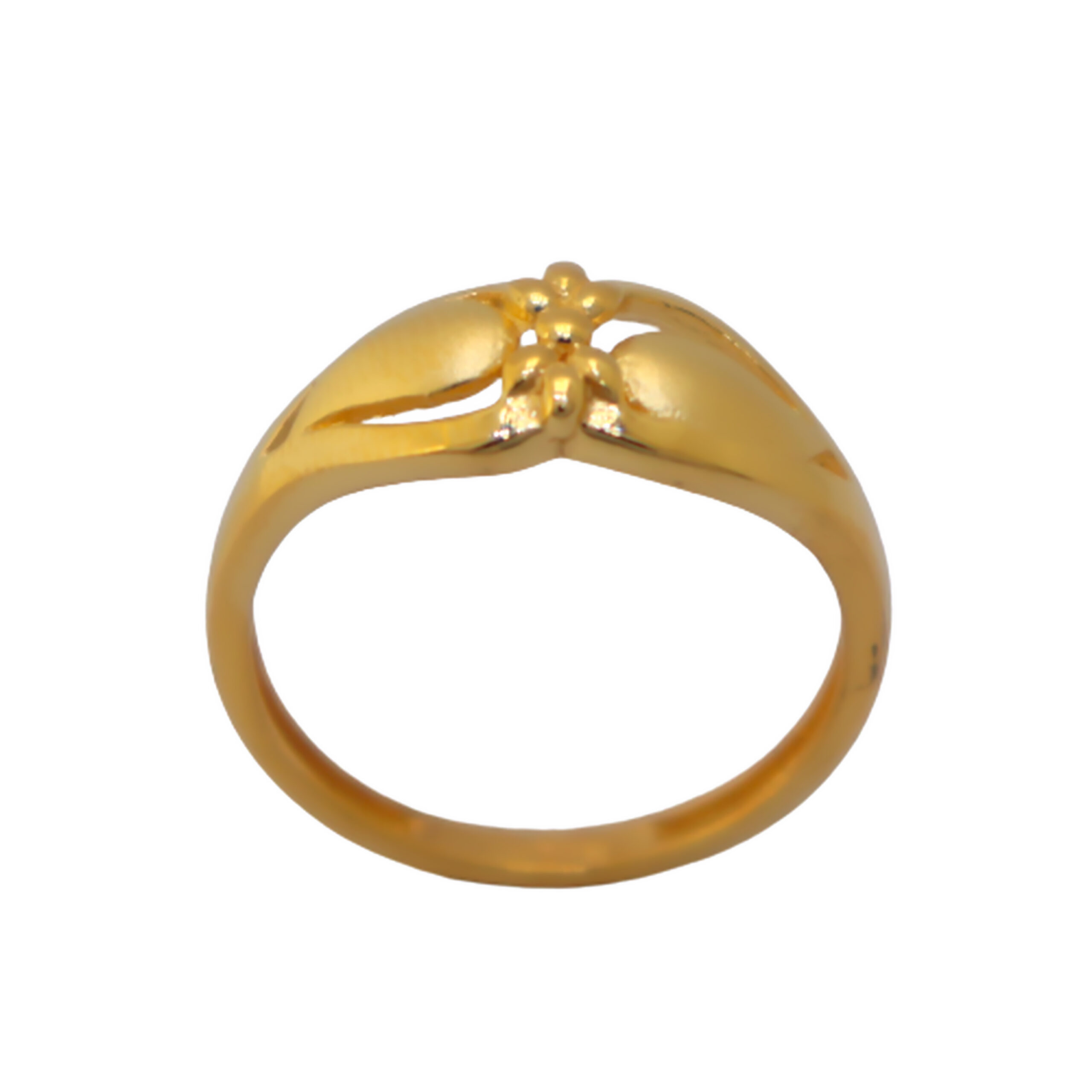 22k Gold Plain Shiny Ring - Image 3