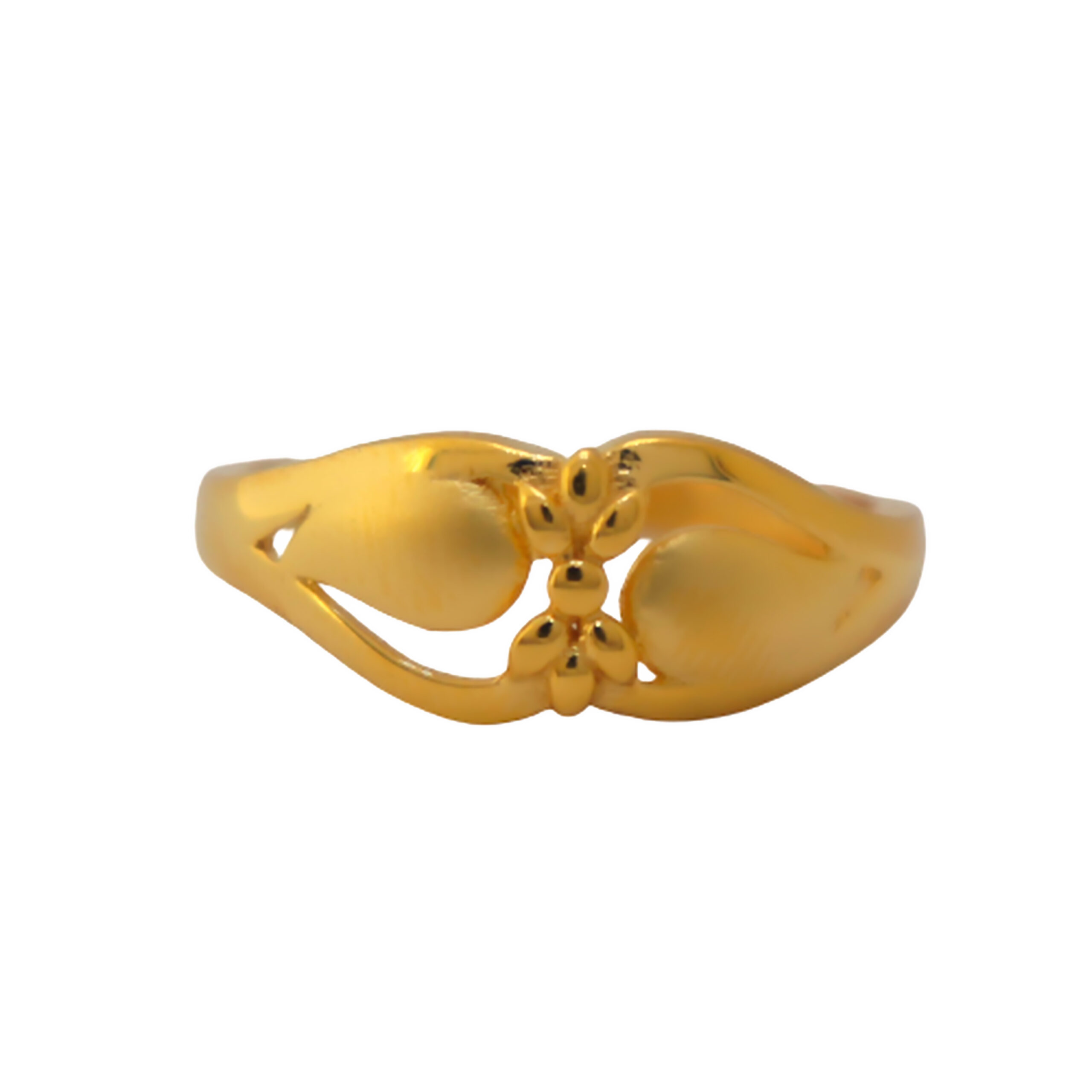 22k Gold Plain Shiny Ring - Image 2