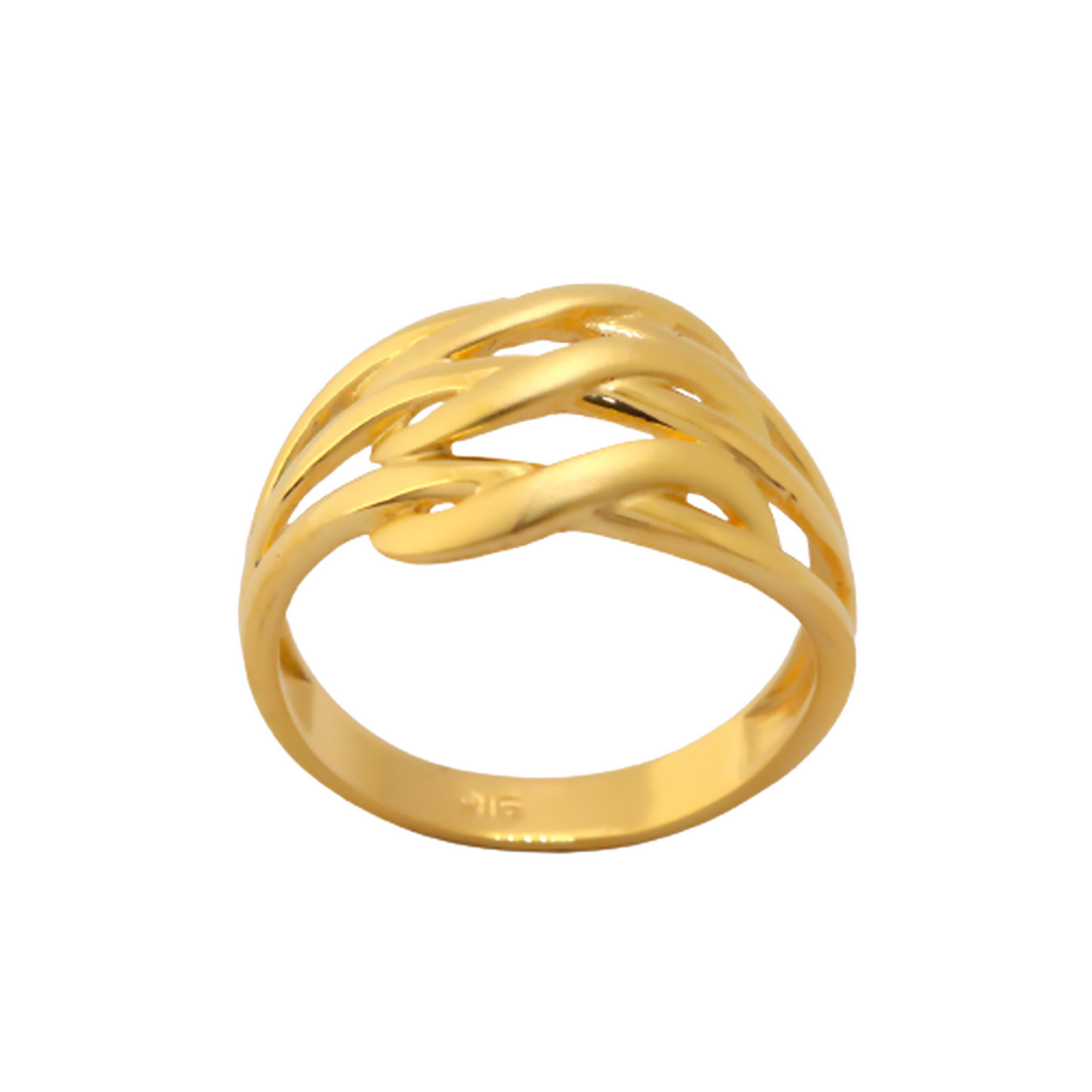 22k Gold Plain Layered Ring - Image 3