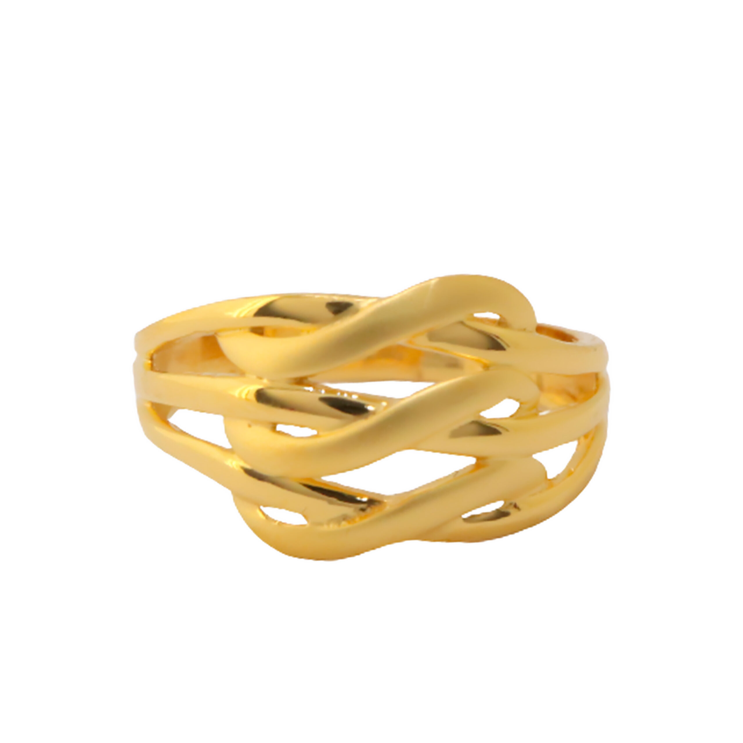 22k Gold Plain Layered Ring - Image 2