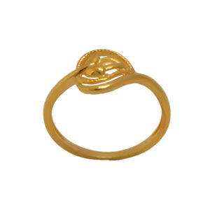 22k Gold Plain Leaf Ring
