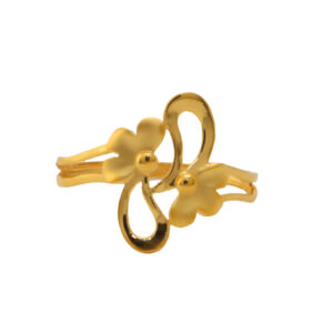 22k Gold Plain Floret Ring