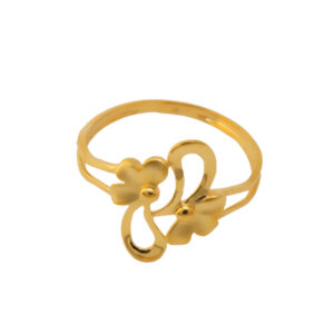 22k Gold Plain Floret Ring