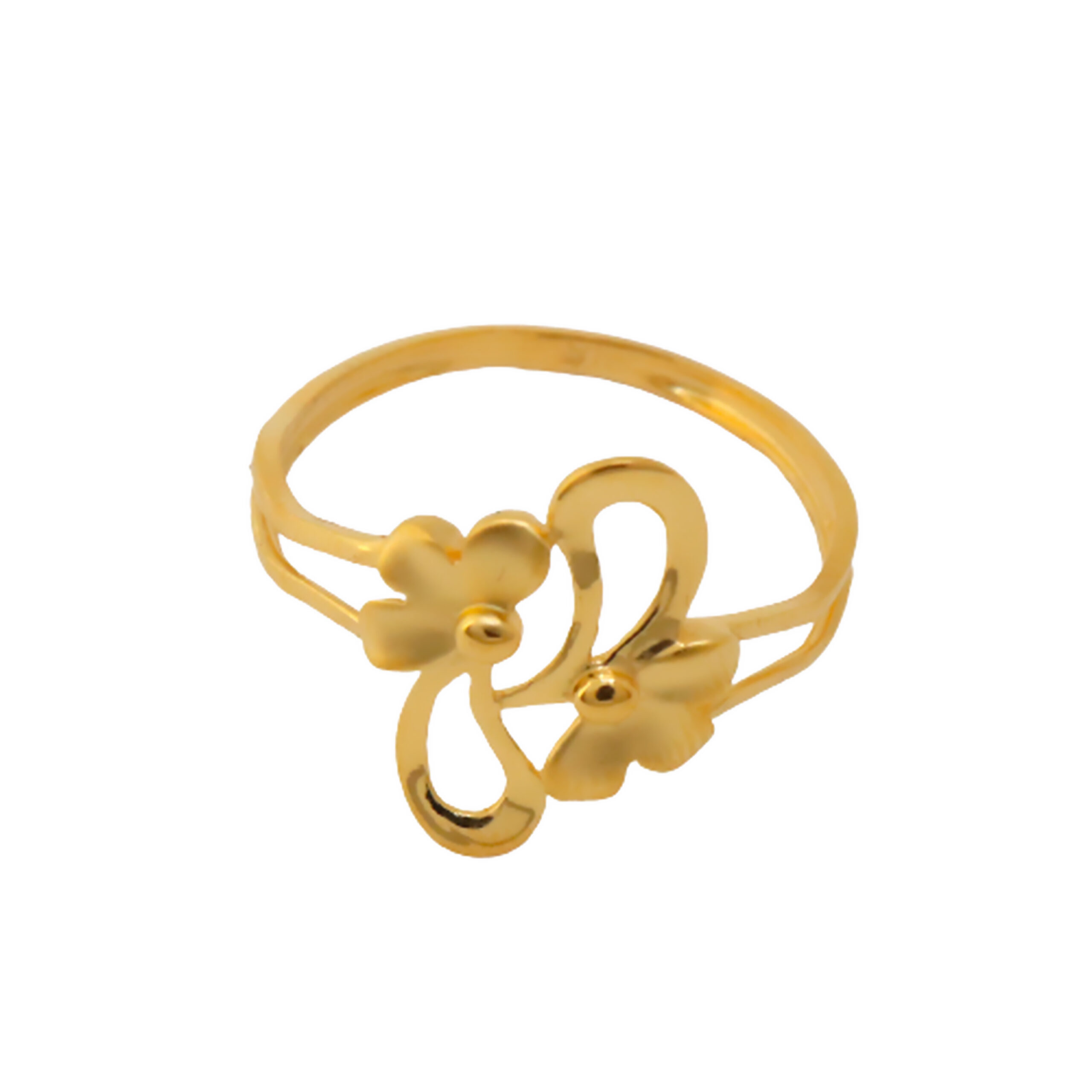 22k Gold Plain Floret Ring - Image 2