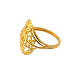 22k Gold Plain Abstract Ring