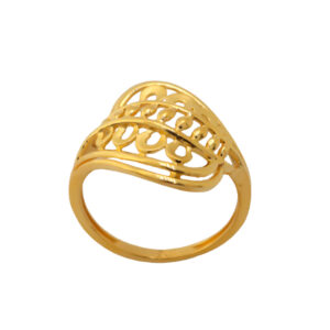 22k Gold Plain Abstract Ring
