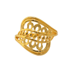22k Gold Plain Abstract Ring