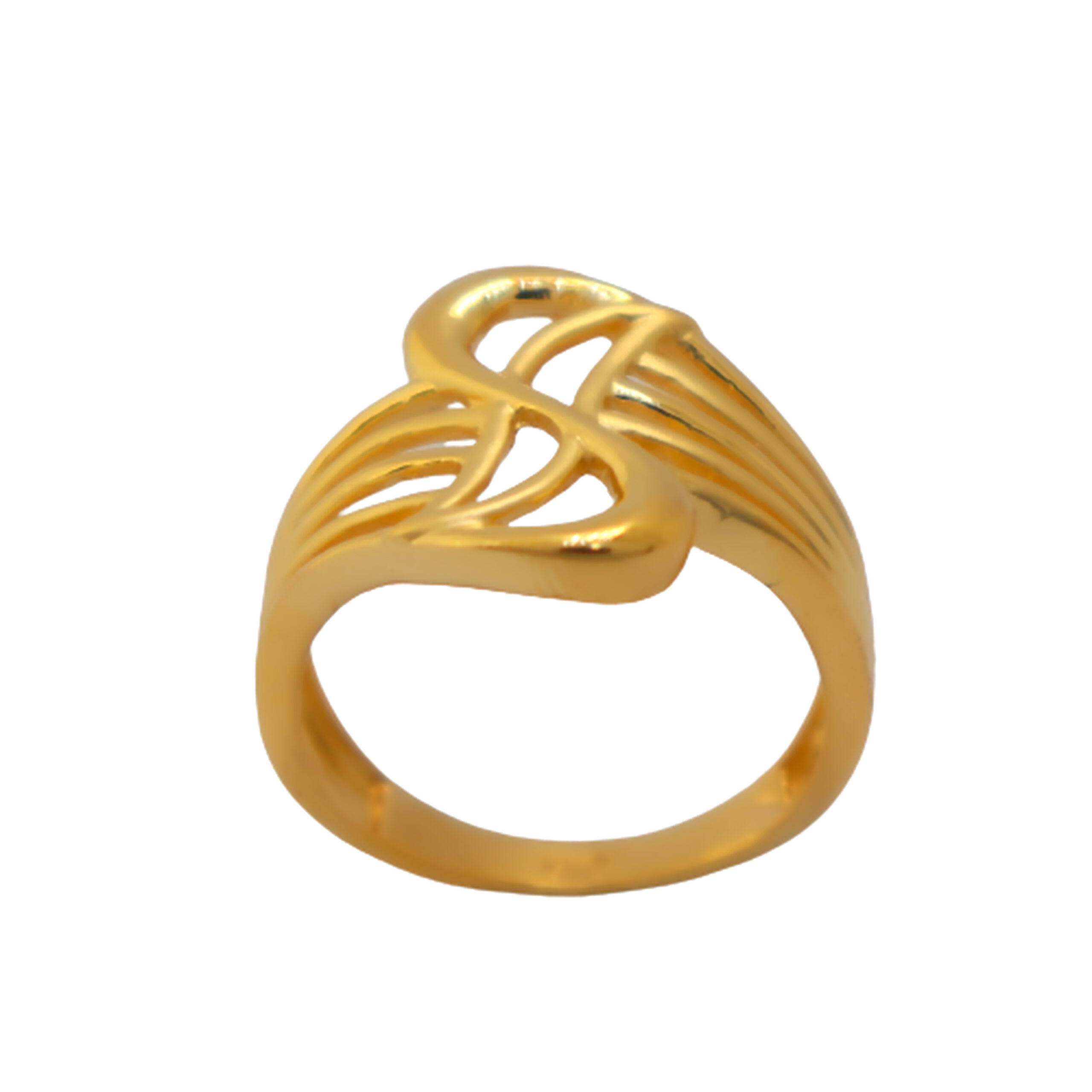 22k Gold Plain Blossom Ring - Image 3