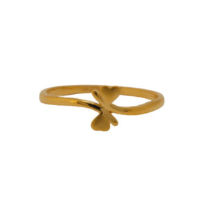 22k Gold Plain Heart Ring