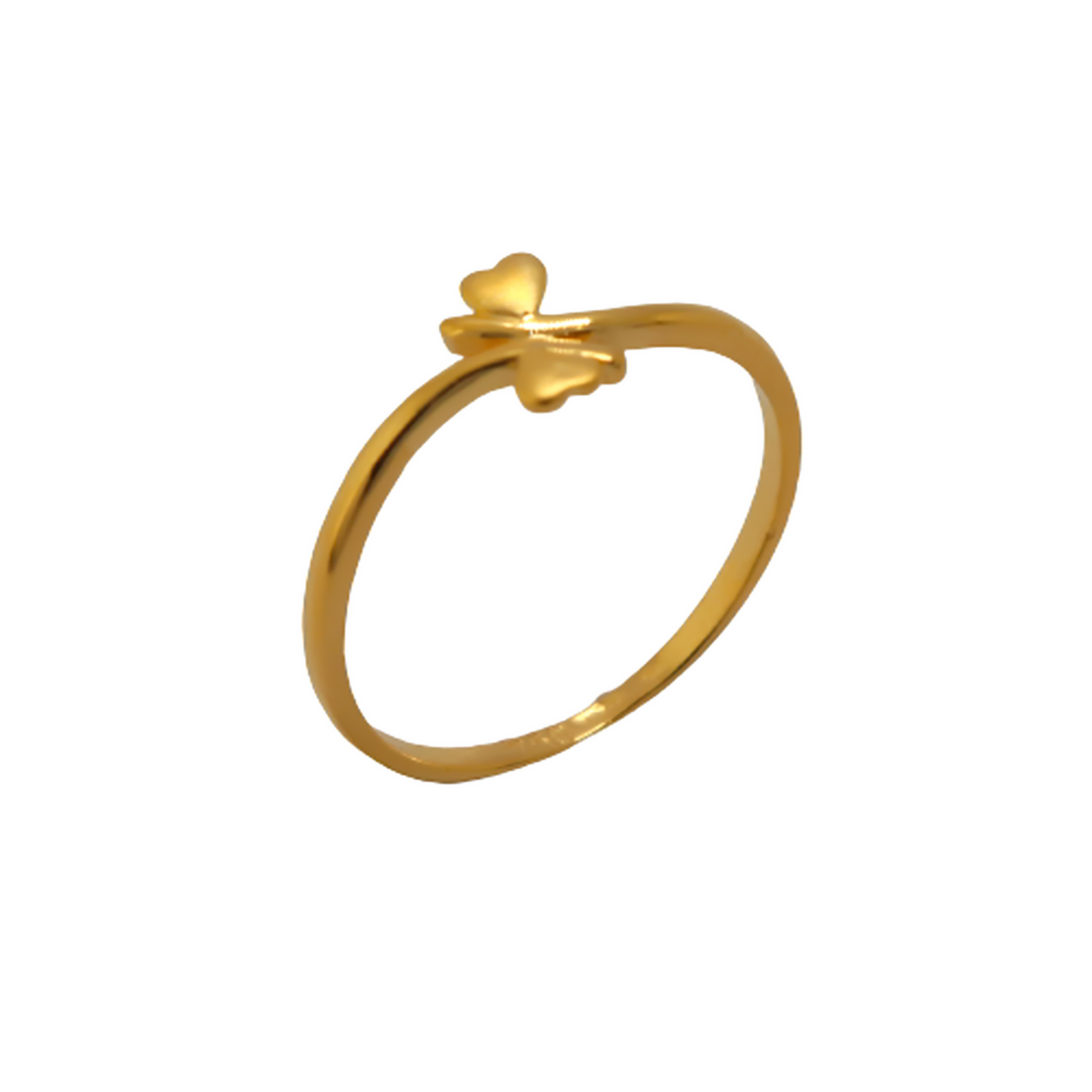 22k Gold Plain Heart Ring