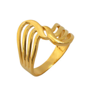 22k Gold Plain Curvy Ring