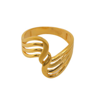 22k Gold Plain Curvy Ring