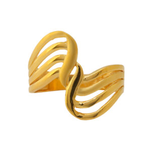 22k Gold Plain Curvy Ring